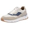 Sneaker RIEKER SPORT, Herren, Gr. 45, creme, hellbeige, jeansblau, Veloursleder, Leder, Lederimitat, casual, Schuhe, Schnürschuh, Halbschuh, Freizeitschuh mit Schaftrandpolsterung
