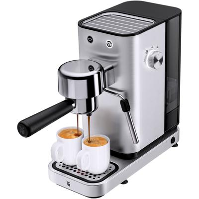 WMF Espressomaschine "LONO", grau (edelstahl), B:31cm H:30,5cm T:14cm, Kaffeemaschinen, kompakt, elegant, 15 bar, 1350 Watt, Milchschaumdüse, Cromargan Image