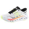 Slip-On Sneaker SKECHERS "MAX CUSHIONING GLIDE-STEP", Herren, Gr. 47, weiß, multi, neon, Textil, Synthetik, kontrastfarbene Details, sportlich, Schuhe, Slipper, Schlupfschuh, für Maschinenwäsche geeignet, schmale Form
