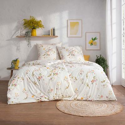 Bettwäsche ESTELLA "Leoni", bunt (multicolor), B/L: 135cm x 200cm, Mako-Interlock-Jersey, B/L: 80cm x 80cm, Mako-Interlock-Jersey, Obermaterial: 100% Baumwolle, Bettwäsche Image