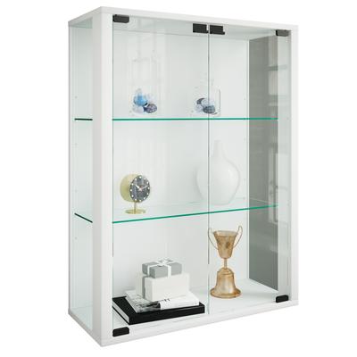 Wandregal VCM "VCM Glasvitrine hängend Vitrine Glas mit ESG-Sicherheitsglas Maße: H. 80 x B. 60 x T. 25 cm Hängevitrine 