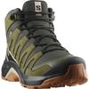 Wanderschuh SALOMON "X-ADVENTURE RECON MID GORE-TEX", Gr. 47, peat, martini olive, oxford tan, Leder, Textil, sportlich, Schuhe, wasserdicht