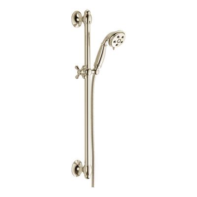 Delta Faucet 51308-PN H2Okinetic Polished Nickel 3-Setting Slide Bar Handheld Shower - 1.75 GPM