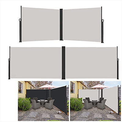 TEMU Double Sided Awning, Side Awning, Extendable Awnings, Sun Protection, Balcony, Privacy Screen For Balcony, Patio, Garden, Outdoor (grey) Image