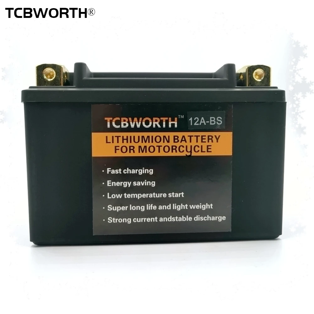 12a-bs Lithium phosphat batterie 12V cca 450a niedrig temperatur beständige Motorrad batterie mit wasserdichter Digital anzeige Image