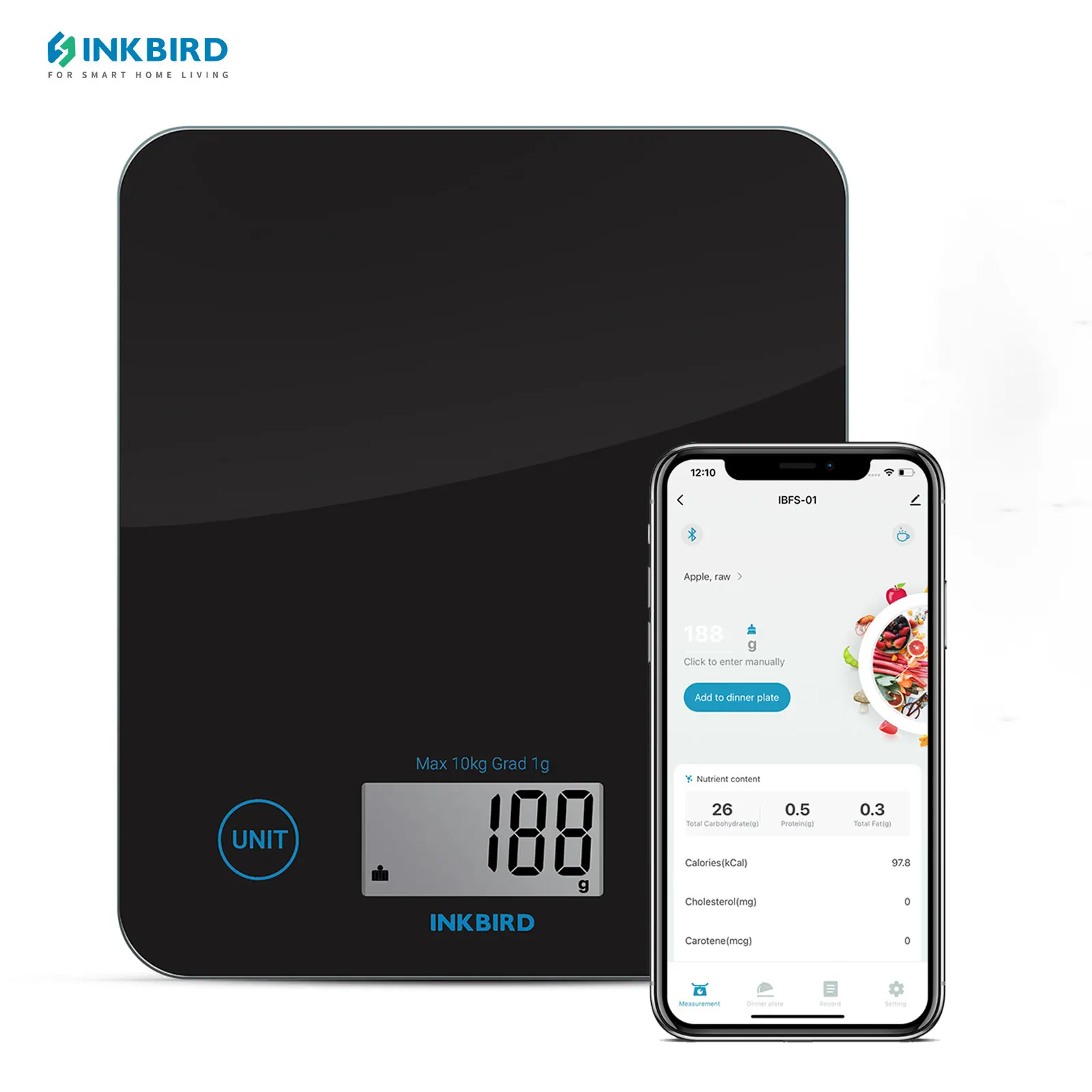 INKBIRD Bluetooth-Küchenwaage, hochpräzise elektronische Backwaage für Gebäck, digitale Haushaltswaage für Herd und Backer Image