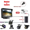 Telecamera per retromarcia per auto USB con monitor da 4,3 pollici per parcheggio di veicoli Telecamera per retromarcia LED HD Schermo LCD Installazione semplice
