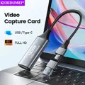 Scheda di acquisizione video USB 3.0 Compatibile con HDMI con USB/Tipo-c Grabber di giochi Registra videoregistratore in streaming live per Switch Xbox PS4/5