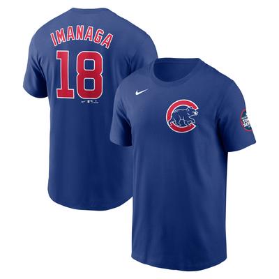 Nike Shōta Imanaga Royal Chicago Cubs 2025 MLB World Tour: Tokyo Series Name & Nummer T-Shirt für Herren Image