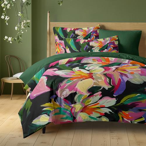 100% Cotton Duvet Cover Set Floral Pattern Set Soft 3-Piece Luxury Bedding Set Home Decor Gift King Queen Duvet Cover