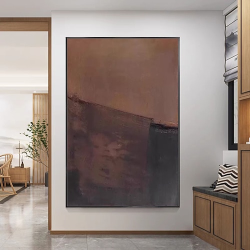 Mintura handgefertigte abstrakte Ölgemälde auf Leinwand, Wandkunst, Dekoration, modernes Bild für die Inneneinrichtung, gerolltes, rahmenloses, ungedehntes Gemälde Image