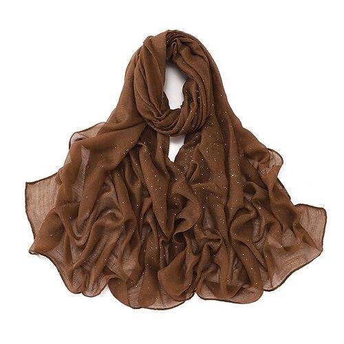 Mode einfache Bali Gaze Sternenhimmel Hot Drill langer Schal atmungsaktiv weich Damen Kopftuch Schal Cape Außen