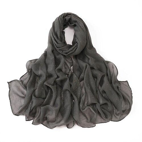 Mode einfache Bali Gaze Sternenhimmel Hot Drill langer Schal atmungsaktiv weich Damen Kopftuch Schal Cape Außen