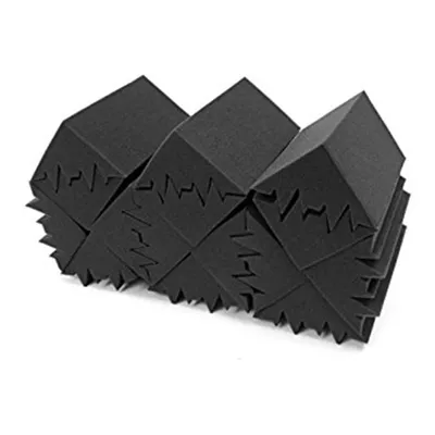 New 8 Pack of 4.6 in X 4.6 in X 9.5 in Black Soundproofing Insulation Bass Trap Acoustic Wall Foam