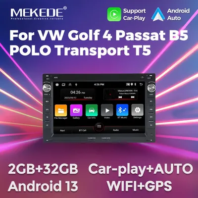 2Din Wireless Carplay Android 13 For VW Passat B5 MK4 MK5 Golf 4 Polo Bora Jetta T5 Navigation Car