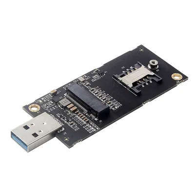 For 3G/4G/5G LTE Wireless Module Modem Card NGFF M.2 Key-B WWAN to USB 3.0 Adapter Riser Card w SIM