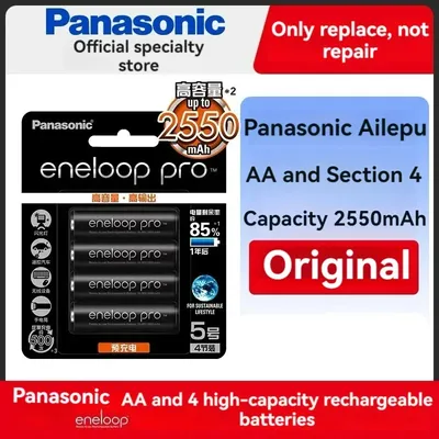 100% Panasonic Eneloop Original Battery Pro AA 2550mAh 1.2V NI-MH Camera Flashlight Toy Pre-Charged