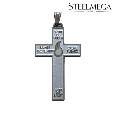 STEELMEGA Stainless Steel Pendant of Holy Cross of the Sons and Daughters of the Light, Cross of