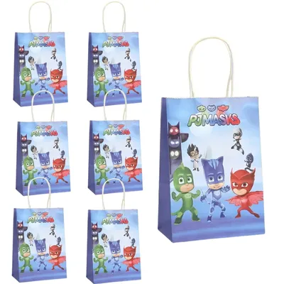 PJ Masks Gift Bags Birthday Decoration PJ Mask Handle Bag Connor Paper Bag Candy Bag Baby Shower Kids Party Supplies Boys Gift