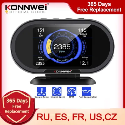 KONNWEI KW206 OBD2 On-Board Computer Auto Car Digital Computer OBD 2 Scanner Fuel Consumption Water