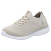 Slip-On Sneaker RIEKER SPORT, Damen, Gr. 37, beige (hellbeige), Textil, sportlich, Schuhe Sneaker, Slipper, Freizeitschuh, Schlupfschuh mit Elastik-Einstieg, Topseller