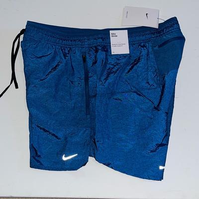 Nike Shorts | L Nike Dri-Fit 5” Brief Running Shorts Blue Dri-Fit Men's Zip Pocket $75 | Color: Blue | Size: L