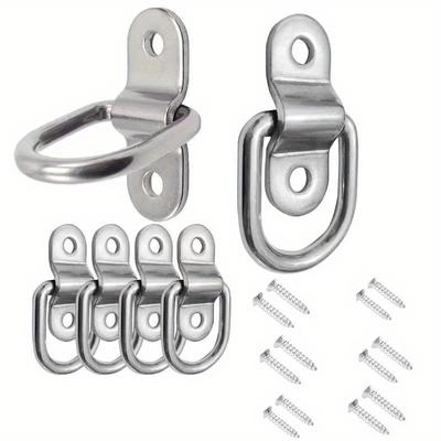 TEMU Goods Tie Down Surface Mount D-ring Rivet Clip Trailer Lorry Marine Rope Car Fastener