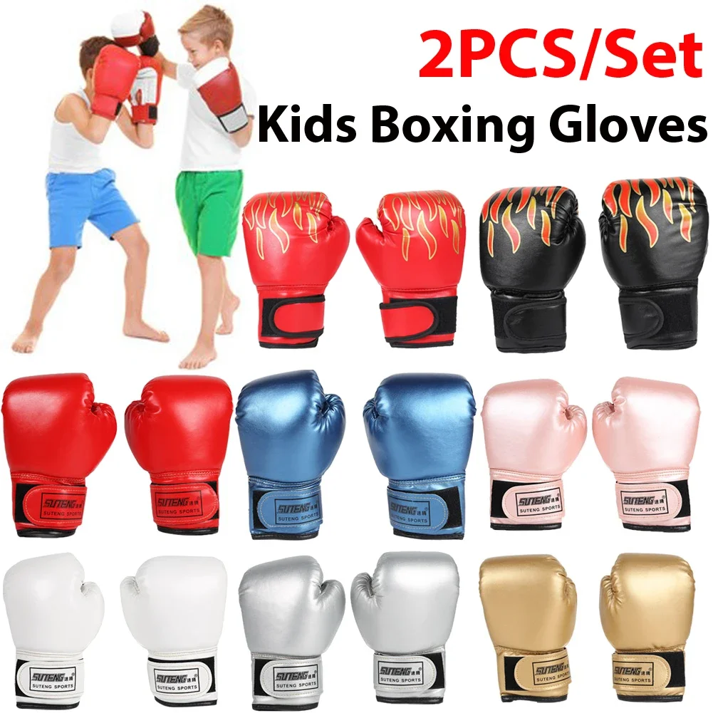 2 teile/satz Boxtraining shand schuhe Muay Thai Wettkampf handschuh Kickboxen Kinder Sandsack Trainings handschuhe Schwamm Box handschuh Image