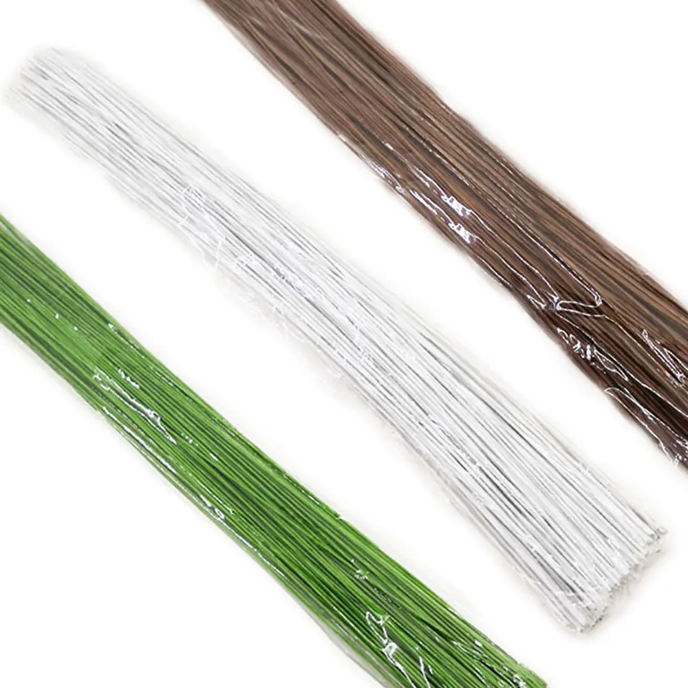 50 Stück/Los 26 # 0,45 mm Blumenstieldraht, Blumenarrangements und DIY-Handwerk, grüner Blumendraht für Floristen-Blumenarrangements, 35,6 cm Image