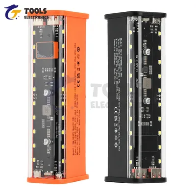 Mecha-Stil DIY 18650 Batterie-Aufbewahrungsbox 8 Zellen 18650 Batterie Power Bank Case Schnellladung Mobile Power Kits Kein Löten Image
