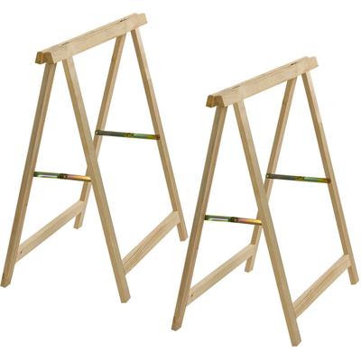 Dema - 2x Holz Klappbock Unterstellbock Gerüstbock Stützbock Arbeitsbock Fichte bis80kg Image