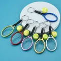 1 pz mini racchetta da tennis portachiavi personalità creativa portachiavi per auto in metallo piccolo portachiavi regalo