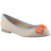 Ballerina MARCO TOZZI, Damen, Gr. 40, beige (beige kombiniert), Textil, kontrastfarbene Details, Veloursleder, modisch, Schuhe, Blockabsatz, Schlupfschuh, Halbschuh in veganer Verarbeitung