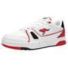 Sneaker KANGAROOS "K-Draft Center", Gr. 40, weiß, fiery rot, Synthetik, Textil, sportlich, Schuhe
