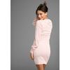 Strickkleid LAURA SCOTT, Damen, Gr. 34, N-Gr, rosa, Feinstrick, Obermaterial: 50% Baumwolle, 50% Polyacryl, Ajourstrickmuster, unifarben, feminin, figurbetont extrakurz, V-Ausschnitt, Langarm Rippbündchen, Kleider, mit hübschen Ajourstrickärmeln