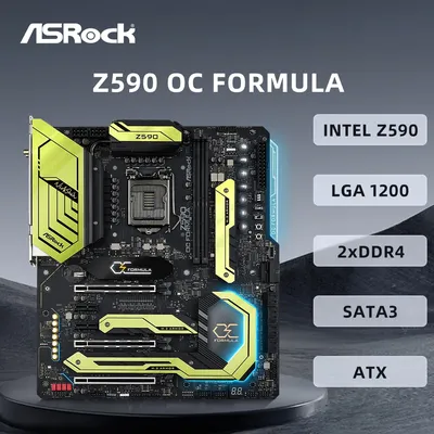 ASRock Z590 OC FORMULA Motherboard LGA1200 Supports i9-11900KF i7-10700K i5-10400F i5-11600K CPU