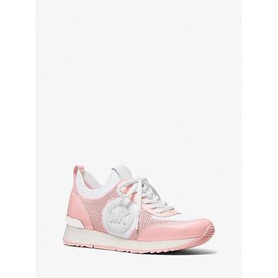 Jenkins Two-Tone Stretch Knit Trainer - Pink - Michael Kors Sneakers