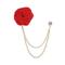 épinglette rose rouge avec chaîne en or – accessoire élégant pour homme pour costumes et smokings – parfait pour les mariages, les événements officiels et les occasions spéciales