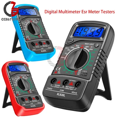 XL830L Digital Multimeter Esr Meter Testers Voltage Current Meter Automotive Electrical Transistor Peak Tester Capacitance Meter