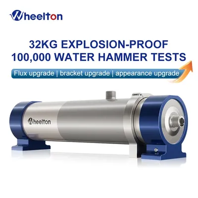 Wheelton whole house high flow water filter purifier 1000L-3000L SUS304 mineral water filter Reusable 0.01um PVDF for 5 years
