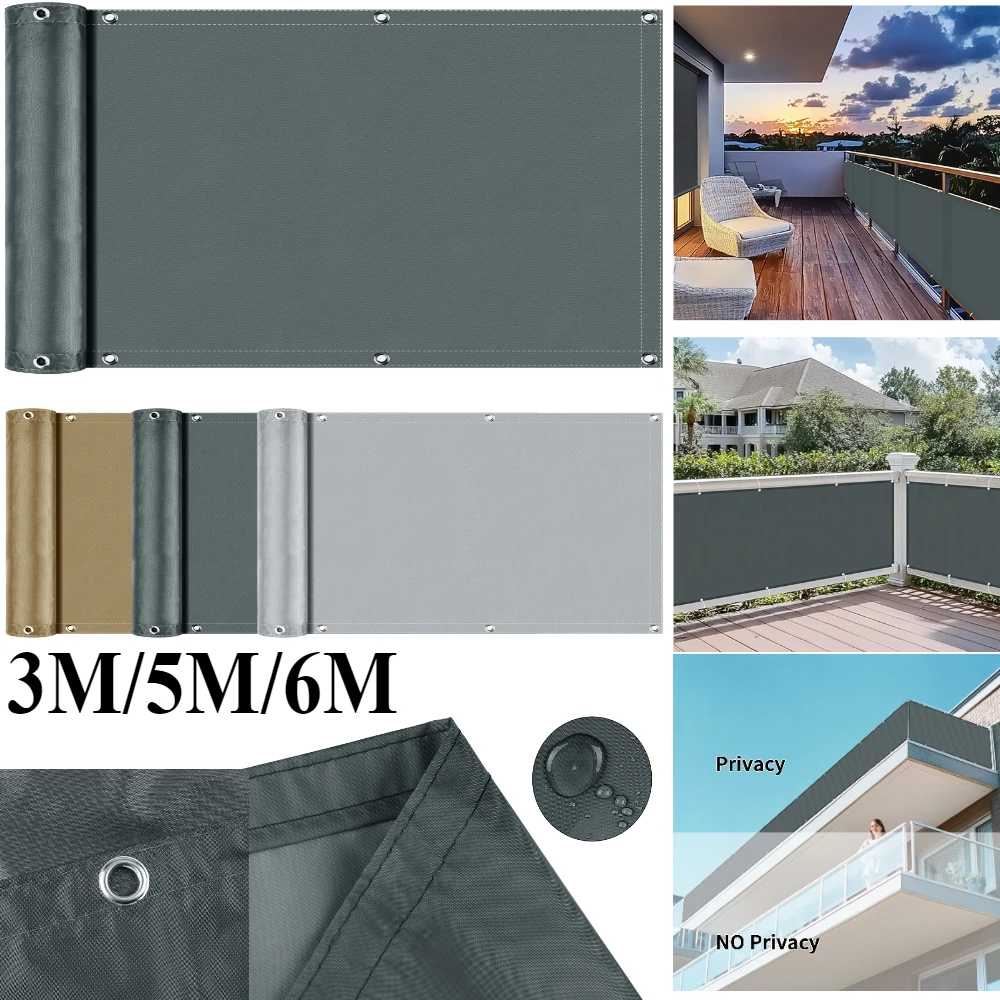 Sichtschutz für den Balkon, wasserdicht, für Terrasse, Zaun, Garten, Sonnenschutz, Segel, UV-Schutz, Outdoor-Deck, Veranda-Abdeckung, Tuch
