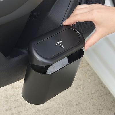 TEMU Easy-clean, Compact Car Trash Can With Lid - Leak-proof, Hanging Design For - Fits Most Vehicles Image