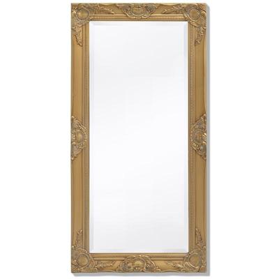 TEMU Wall Mirror In Baroque Style 100x50 Cm Golden , Handcrafted Design, Suitable For Mirrors In Living Rooms, Bedrooms, Restaurants, Nurseries, Bathrooms, Toilets And Other Image