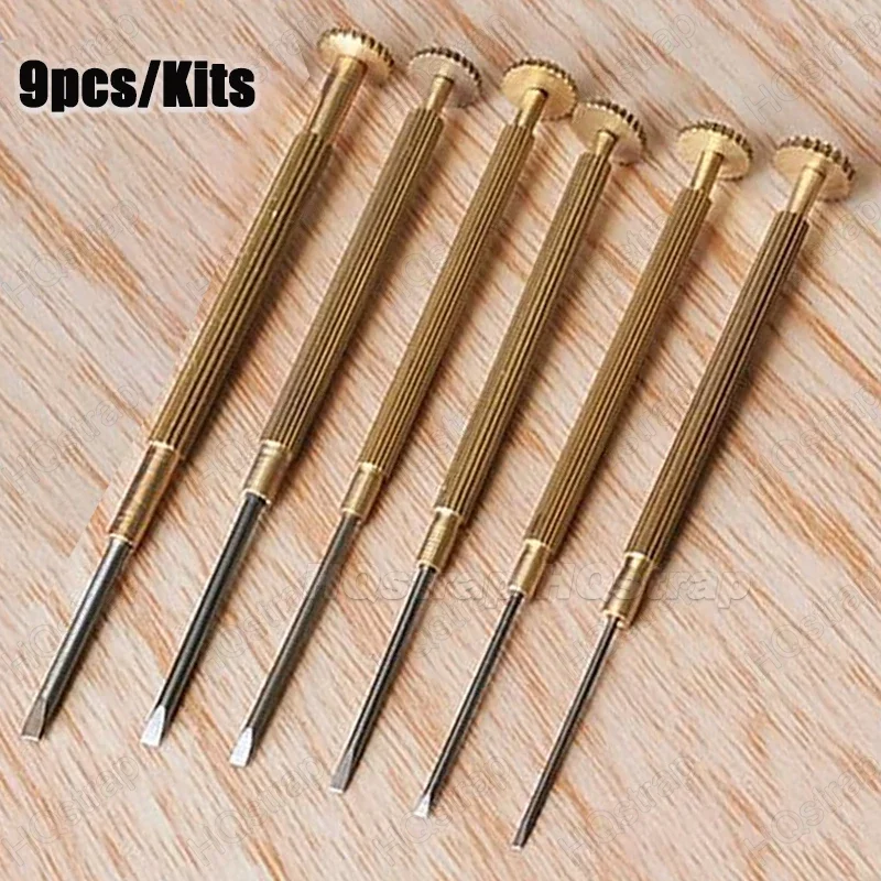 6 Stück/Sets Uhrenreparaturwerkzeuge Schraubendreher Kleine Größe 0,8 mm 1,0 mm 1,2 mm 1,6 mm 1,8 mm Flachklinge Sortiertes Schlitzwerkzeug für Uhrmacher