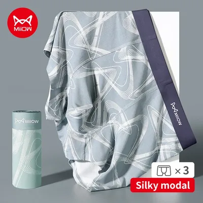 Miiow 3pcs Herren höschen Set Modal Herren Boxer Unterwäsche 7a Baumwolle anti bakterielle interne Datei Mann Unterhose Herren Boxershorts Image