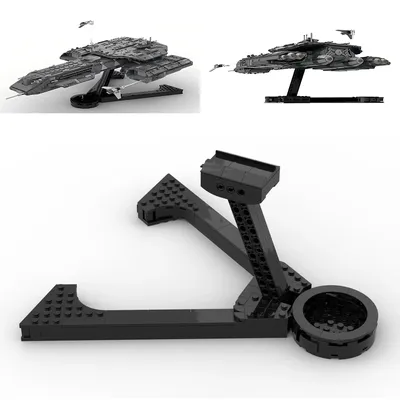 156pcs Bausteine BC-304 daedalus Deep Space Raumschiff Modell Display Stand kompatibel Stand Image