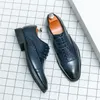 Trend Blau Sozialen Schuh Männlich Große Größe 38-48 Lace-Up männer Kleid Schuhe Low Cut Bequeme leder Schuhe Mann Chaussures Homme Cuir