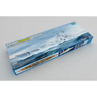 Trumpeter 05358 Plastikmodellbausatz zum Zusammenbauen des deutschen Bismarck-Schlachtschiffs im Maßstab 1:350 Image