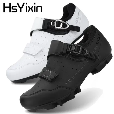 Herren Mountain Road Fahrradschuhe HsYixin Atmungsaktive Speed Cycling Sportschuhe Rutschfeste Spike Pedale SPD Mountainbike Schuhe