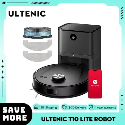 Ultenic t10 lite roboter staubsauger mit lidar navigation 4500pa saug selbst leer, matrix sauber, Image